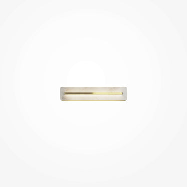 Wall light brass, satin-finished, alabaster - Albâtre