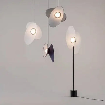 Pendant Light with Oval Fabric Shade, Black Aluminum Frame & Integrated LED – Evolution | Maytoni