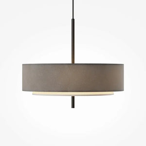 Pendant lamp with a grey fabric shade and PVC diffuser in a modern design - Bergamo | Maytoni