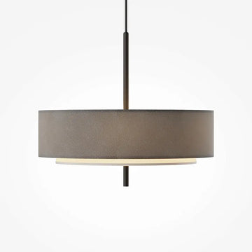 Pendant lamp with a grey fabric shade and PVC diffuser in a modern design - Bergamo | Maytoni