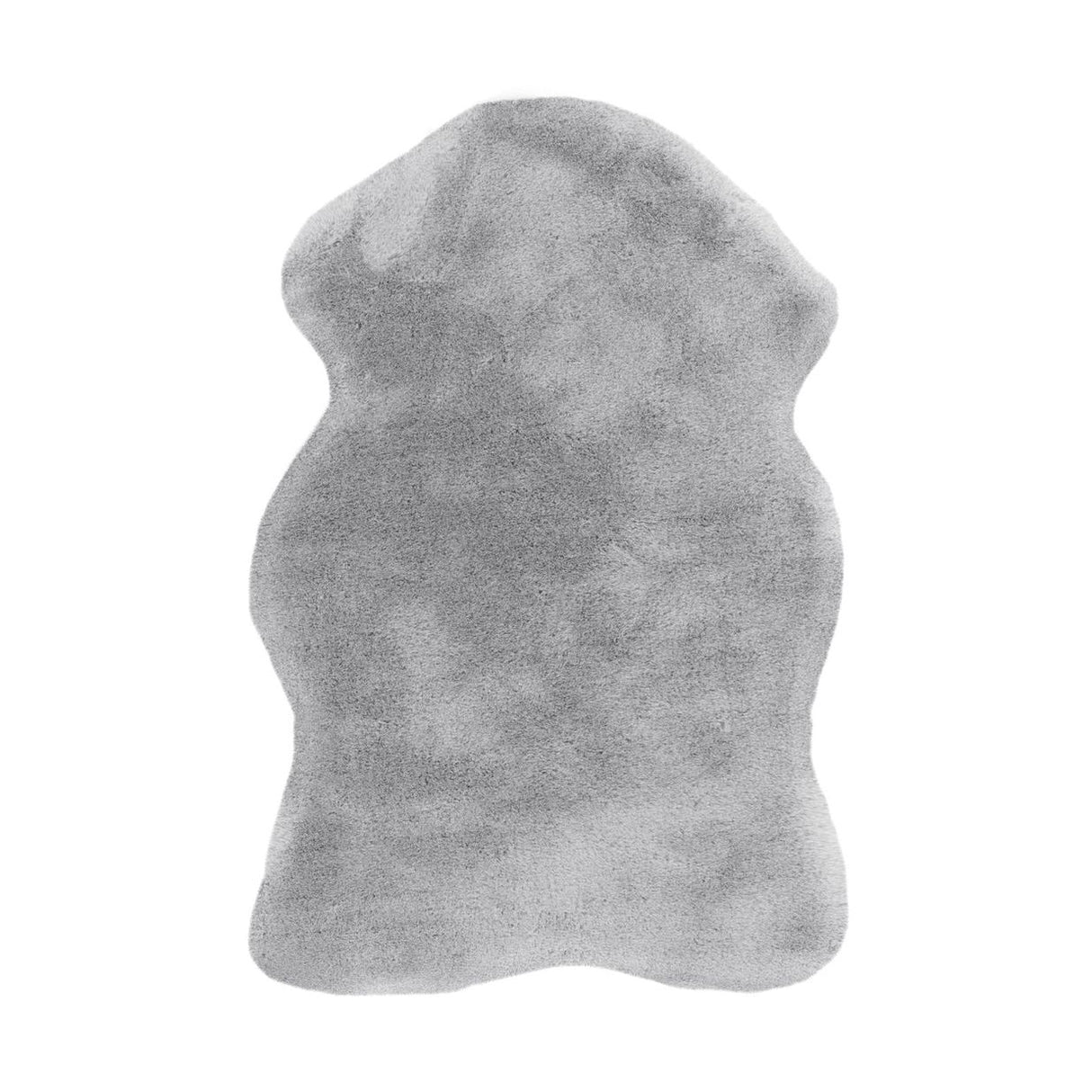 Teppich – Blaugrau Farbe, Weiche Oberfläche, Felloptik, 90 cm - Rabbit Sheepskin 225 | Kayoom