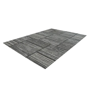 Teppich – Jacquard Gewebe, Blockmuster Design, Melierte Struktur, 120 x 170 cm - Phoenix 310 | Kayoom