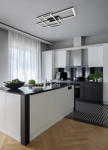 Ceiling light black-white LED 80W warm white – MOD015CL-L80B | Maytoni