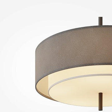 Pendelleuchte mit grauem Stoffschirm und PVC - Diffusor im modernen Design – Bergamo | Maytoni - Esszett Luxury | Stilvolles Wohnen mit Charakter