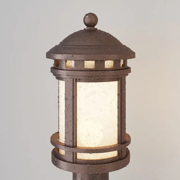 Landscape Lights with Brown Aluminum & Frosted Glass Housing – O031FL‑01BR | Maytoni