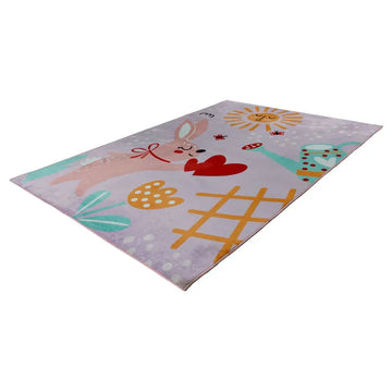 Teppich – Liebevolles Kindermotiv, Behaglicher Komfort, Sanfte Farbwelt, 6 mm - Wonder 131 | Kayoom