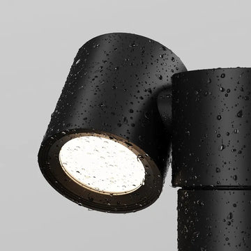 Landscape lighting black aluminum cylinder with adjustable GU10 beam (1× GU10, max. 50 W, 360° adjustable, IP 54) - O010FL-01B | Maytoni