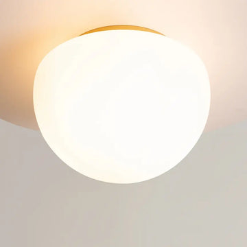 Ceiling Light Golden Finish & Decorative Glass Shade - Glassy | Maytoni