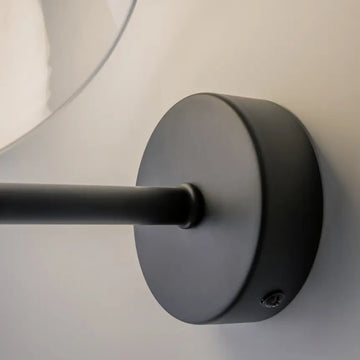 Wall Lamp Black, Metal Frame, Glass Accent, Modern – Memory | Maytoni