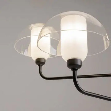 Pendelleuchte – Schwarzes Metall und Glas, 4× E14 Fassungen, 40 W Leistung, 91 cm Länge - Memory | Maytoni
