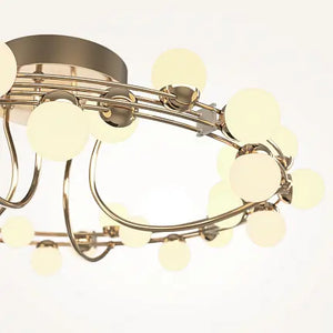 Deckenleuchte – Gold Finish, Edelstahlgehäuse, 55 W Leistung, 20 cm Höhe, 360° Licht - Tessara | Maytoni
