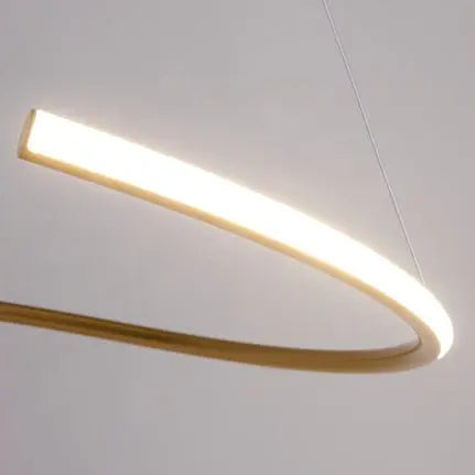 Pendelleuchte – Messingoptik, 60 cm Ring, 326 cm Höhe - Curve | Maytoni