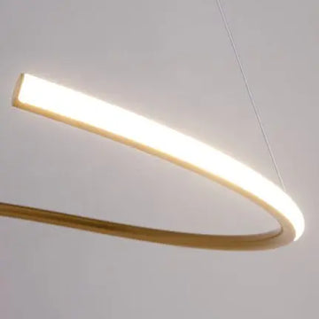 Pendant Lamp Minimalist Black-Gold Metal Body LED – Curve | Maytoni