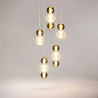 Pendelleuchte im breiten goldfarbenen Ringdesign mit LED dimmbar und höhenverstellbar – Drop | Maytoni - Esszett Luxury | Stilvolles Wohnen mit Charakter