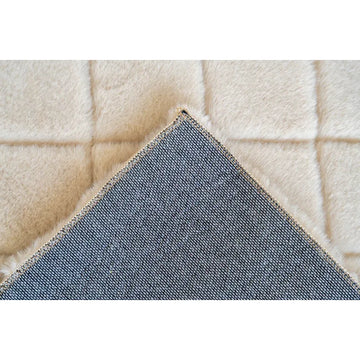 Teppich – Polyester Oberfläche, Geprägtes Muster, Creme Farbe, 160 x 230 cm - Imala 125 | Kayoom