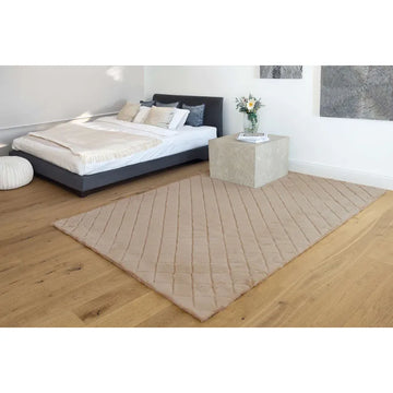 Teppich – Polyester Oberfläche, Geprägtes Muster, Beige Farbe, 80 x 150 cm - Imala 125 | Kayoom