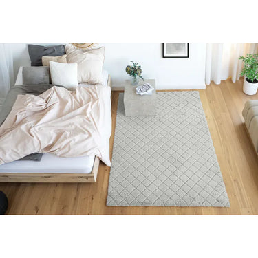 Teppich – Polyester Oberfläche, Geprägtes Muster, Graue Farbe, 80 x 150 cm - Imala 125 | Kayoom