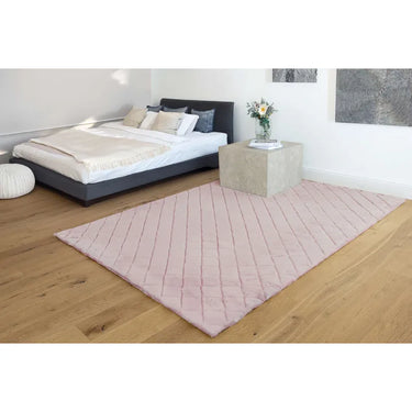 Teppich – Polyester Oberfläche, Geprägtes Muster, Rosa Farbe, 200 x 290 cm - Imala 125 | Kayoom