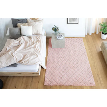 Teppich – Polyester Oberfläche, Geprägtes Muster, Rosa Farbe, 200 x 290 cm - Imala 125 | Kayoom