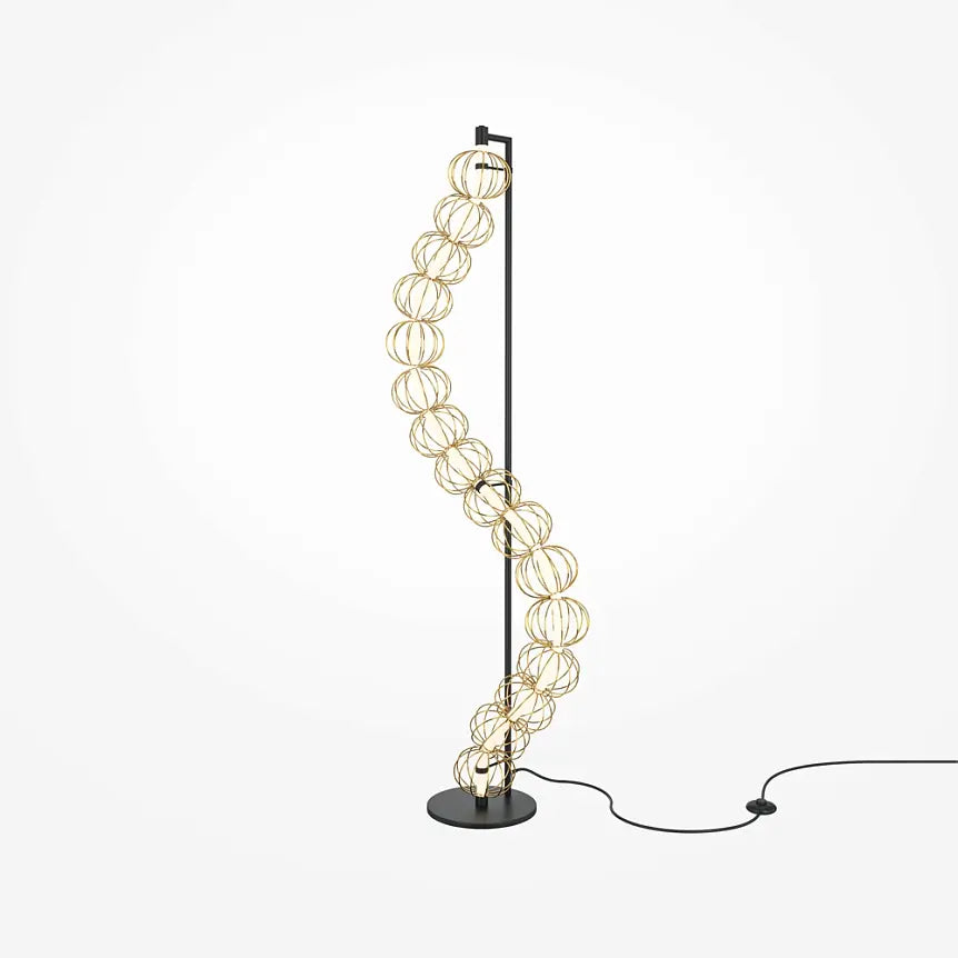 Stehleuchte – Gold Ton, Metall Körper, Edle Form - Golden Cage | Maytoni