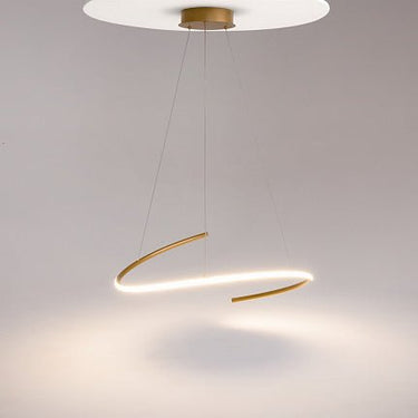 Pendelleuchte Minimalistisches Schwarz - Gold Metallgehäuse LED – Curve | Maytoni - Esszett Luxury | Stilvolles Wohnen mit Charakter