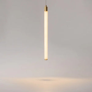 Pendant lamp Matte gold aluminum housing with white acrylic diffuser and integrated LED – Arc | Maytoni