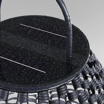 Landscape Light, hand-woven black rattan, solar-powered, 5W LED with motion sensor – OSL599FL‑L5B3K | Maytoni