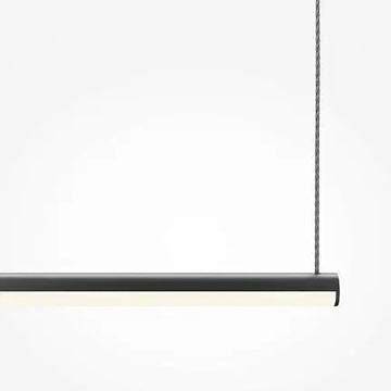 Pendant Lamp Matt Black Finish Tubular Design & Integrated LED – Halo | Maytoni