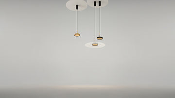 Pendant light Black-Gold ring-shaped aluminum casing Integrated LED & Modern Design – El | Maytoni