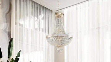 Chandelier BELLA DIA750?TT40?WG – Maytoni Crystal & Metal Chandelier "Bella", 6-light, Gold