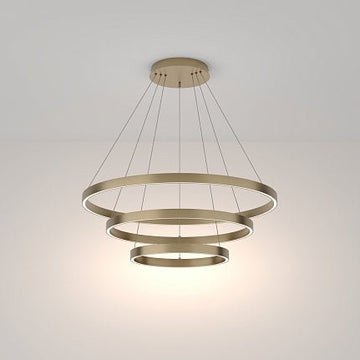 Pendelleuchte mit Messing - Finish, 800 mm Durchmesser, integrierter LED 115 W, 6100 lm, 4000 K, höhenverstellbar – Rim | Maytoni - Esszett Luxury | Stilvolles Wohnen mit Charakter
