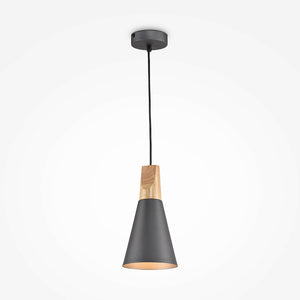 Pendant lamp with a golden metal frame and a matt glass diffuser in a modern design - Bicones | Maytoni