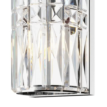 Wall lamp with crystal fluted glass and chrome finish – Facet | Maytoni