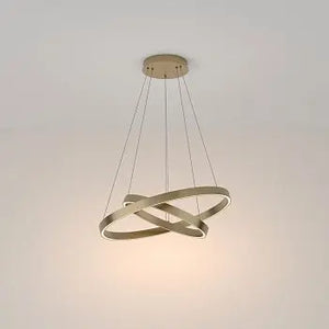 Pendant light with brass finish, height adjustable, integrated LED 6100 lm, 3000 K – Rim | Maytoni