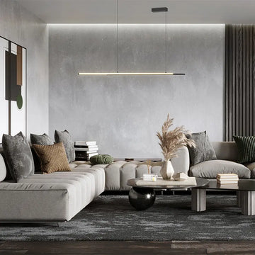 Pendelleuchte – Schwarzes Aluminium, 48 W Leistung, Neutralweiß Licht, 150,0 cm Länge - Halo | Maytoni