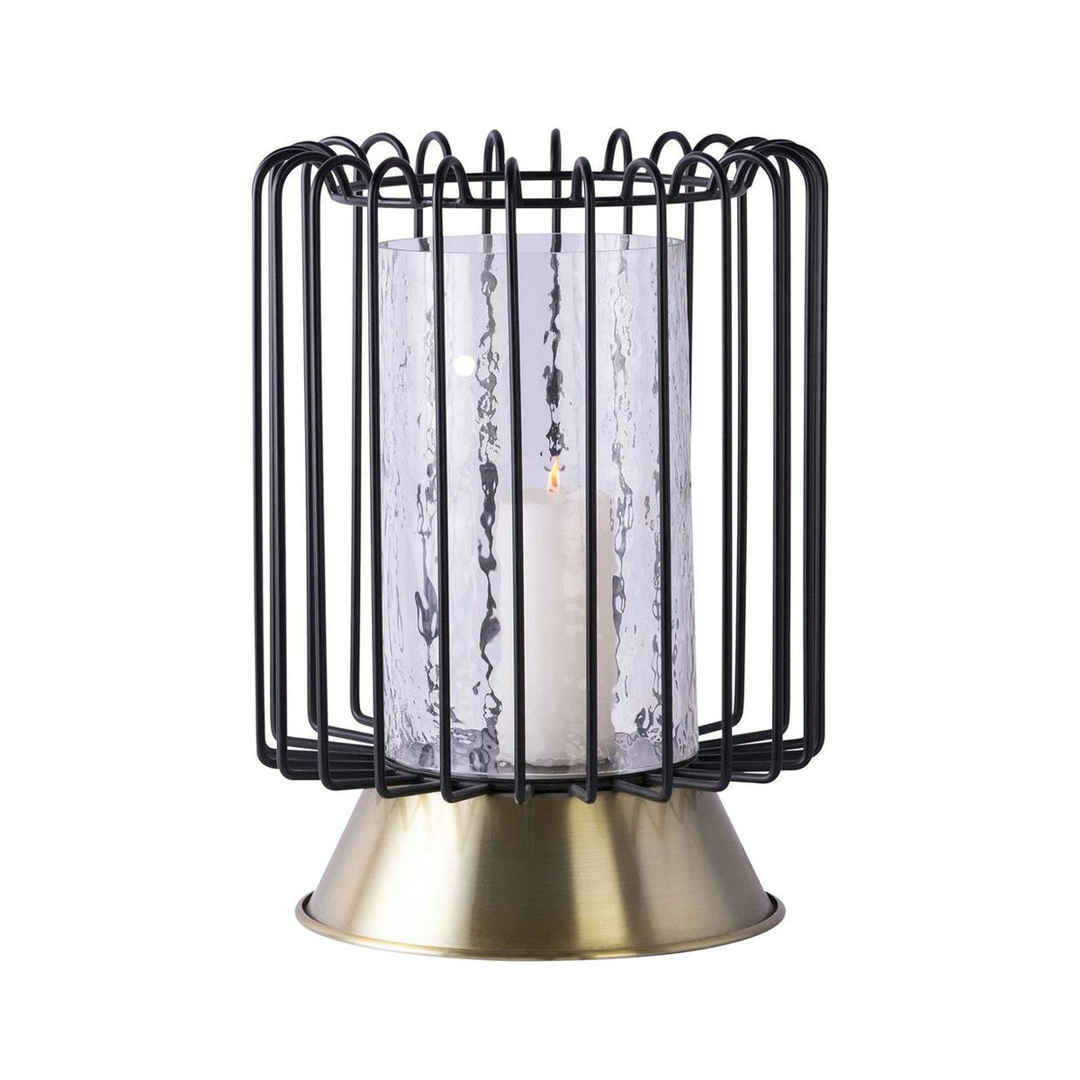 Kerzenständer aus Eisen & gehämmertem Glas Gitterdesign luxuriöses Finish – Malibu 225 | Kayoom - Esszett Luxury | Stilvolles Wohnen mit Charakter