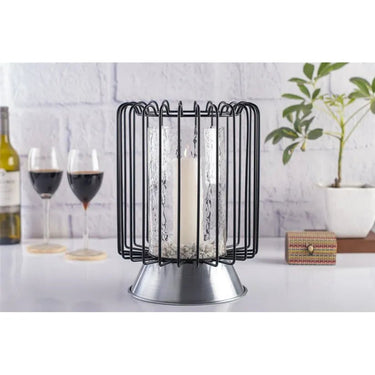 Kerzenständer aus Eisen & gehämmertem Glas Stabgitter - Design luxuriöses Finish – Malibu 225 | Kayoom - Esszett Luxury | Stilvolles Wohnen mit Charakter