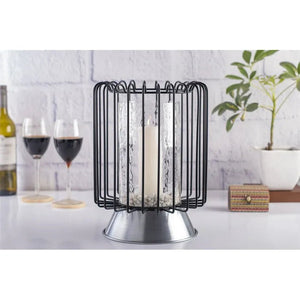 Kerzenständer aus Eisen & gehämmertem Glas Stabgitter - Design luxuriöses Finish – Malibu 225 | Kayoom - Esszett Luxury | Stilvolles Wohnen mit Charakter
