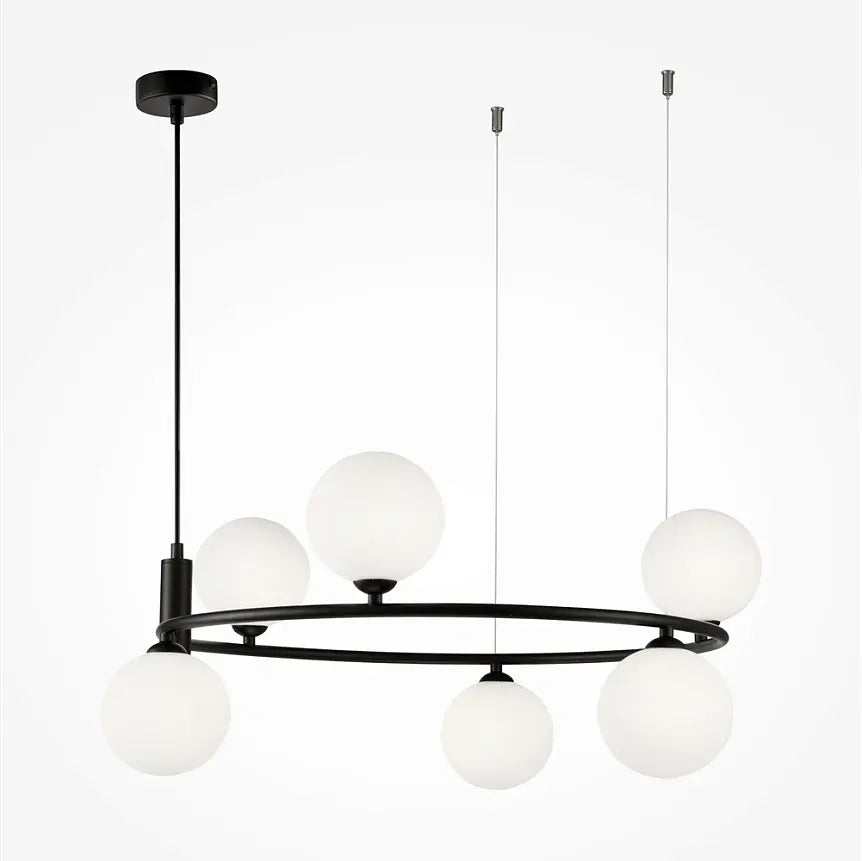 Pendant Light with Modern Ring Design, Black Metal Frame, and Acrylic Diffuser – Ring | Maytoni