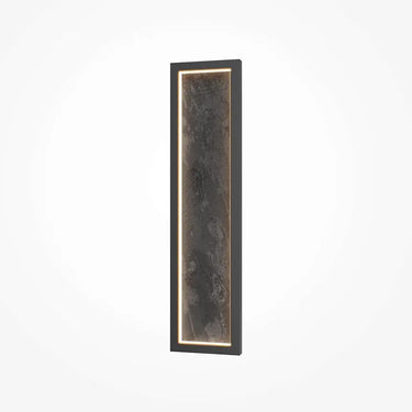 Wall light black, metal frame, natural stone accent, integrated 55W LED 3000K – Orign | Maytoni