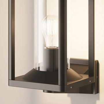 Wall light with graphite aluminum body and clear acrylic diffuser – Cell | Maytoni