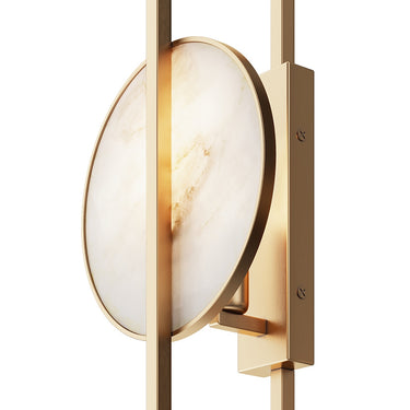 Wandleuchte Gold, Metallrahmen, Naturstein-Akzent – Marmo | Maytoni