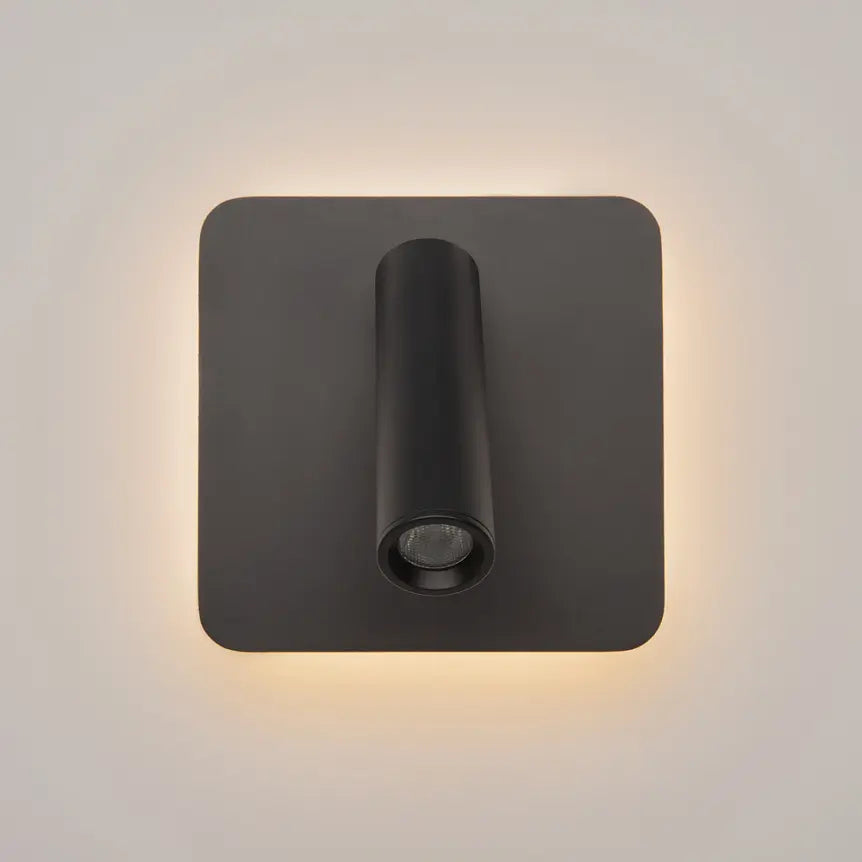 Wandleuchte – Schwarzes Aluminium, IP20 Schutz, Warmweiß, 13 cm Höhe - Ios 176 | Maytoni
