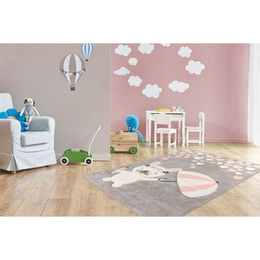 Teppich – Rosa Farbe, Kinder Muster, Pflegeleicht Material, 150 cm - Australia Clermont | Kayoom