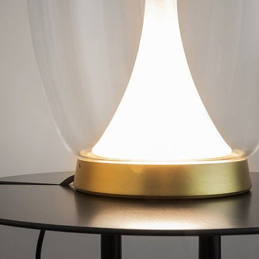 Tischleuchte Doppelschirm - Glas Transparent & Satiniertes Goldgestell – Splash | Maytoni - Esszett Luxury | Stilvolles Wohnen mit Charakter