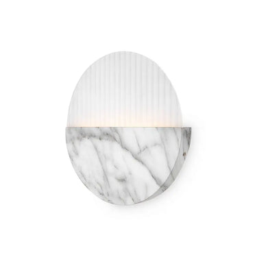 Wall light Marble-effect metal, fluted glass body, integrated 13W LED 3000K – Jupiter | Maytoni