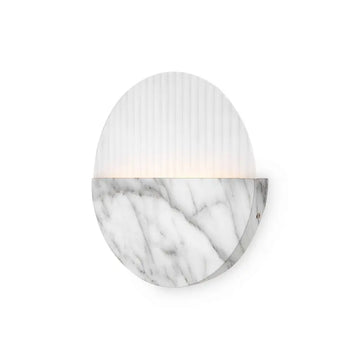 Wall light Marble-effect metal, fluted glass body, integrated 13W LED 3000K – Jupiter | Maytoni
