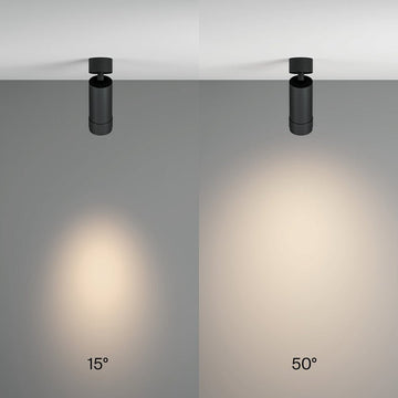 Deckenleuchte Schwarzes Aluminium LED Einstellbarer Abstrahlwinkel 15°–50° – Focus Zoom | Maytoni - Esszett Luxury | Stilvolles Wohnen mit Charakter