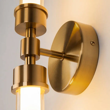 Wall Lamp with Brass Finish and Clear & White Glass Diffuser – Stelo | Maytoni