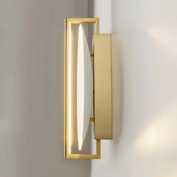 Wall light Gold, metal frame, integrated 14W LED, modern – Mira | Maytoni